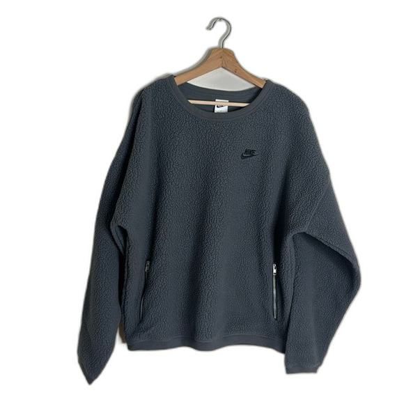 Nike Club Fleece Men's Winterized Crew pullover sweater size large nwot - Picture 2 of 11